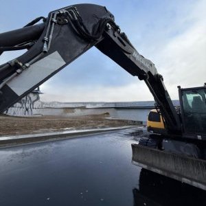 foto 14t mobilbagger haammer gabel 4schaufel Mecalac 714