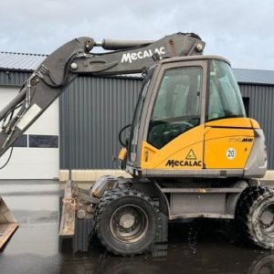 foto 14t mobilbagger haammer gabel 4schaufel Mecalac 714