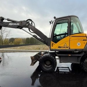 foto 14t mobilbagger haammer gabel 4schaufel Mecalac 714